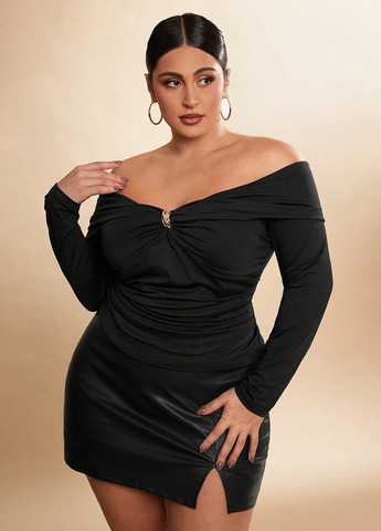 Чёрная блуза SHEIN