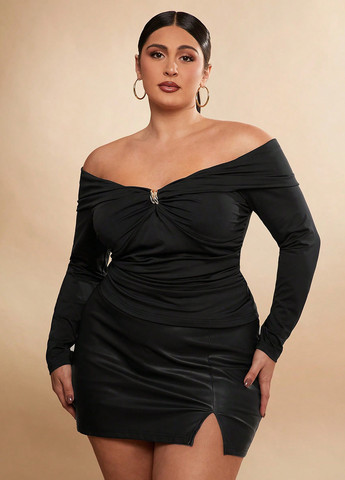 Чёрная блуза SHEIN