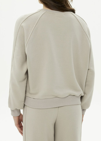 Серо-бежевый свитшот Fashion однотонный без декора (367049598)