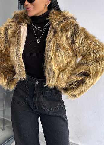 Коричнева зимня куртка куртка-піджак SHEIN