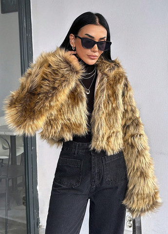 Коричнева зимня куртка куртка-піджак SHEIN