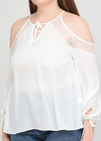 Белая летняя демисезонная блуза Lipsy