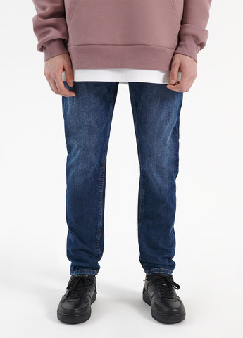 Темно-синие демисезонные слим джинсы House