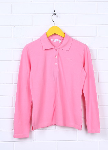Розовая детская футболка-поло для девочки Nucleo однотонная