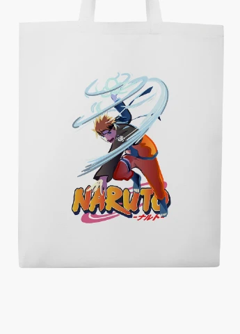 Еко сумка шоппер біла Наруто Узумакі (Naruto Uzumaki) (9227-2814-WT2) Еко сумка шоппер біла 41*35 см MobiPrint (221682993)