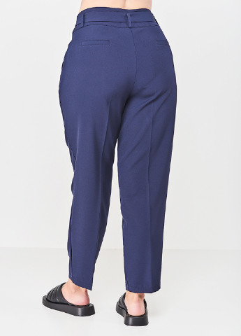 Синие классические демисезонные укороченные, зауженные брюки Oriba