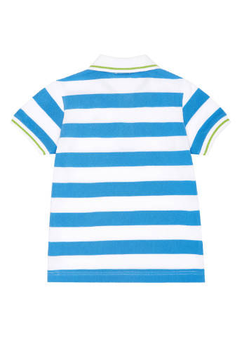 Голубой детская футболка-поло для мальчика United Colors of Benetton в полоску