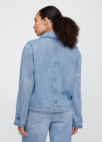 Блакитна демісезонна куртка Gap