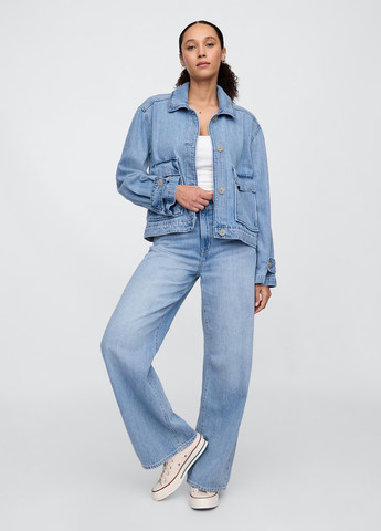 Блакитна демісезонна куртка Gap