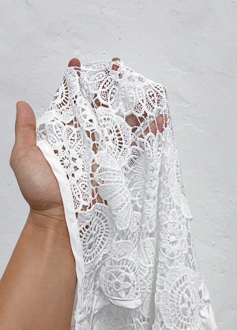 Білий святковий, кежуал сукня кльош, з відкритими плечима SHEIN однотонна