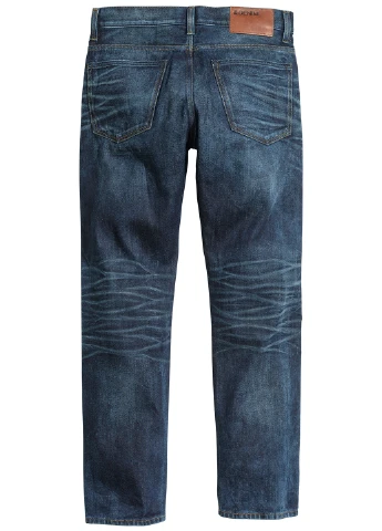 Темно-синие демисезонные зауженные джинсы H&M