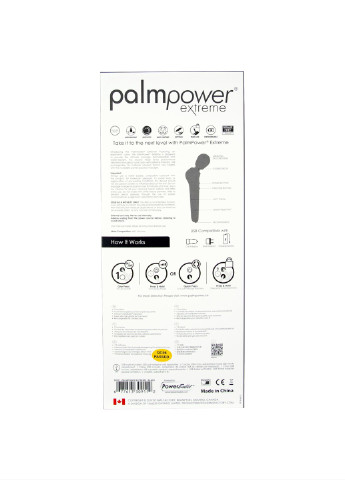Потужний вібромасажер EXTREME - Black водонепроникний, з плавним регулюванням PalmPower (252610859)
