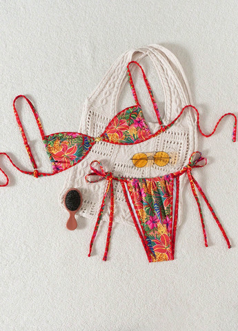 Комбінований демісезонний купальник (ліф, трусики) бікіні, роздільний SHEIN