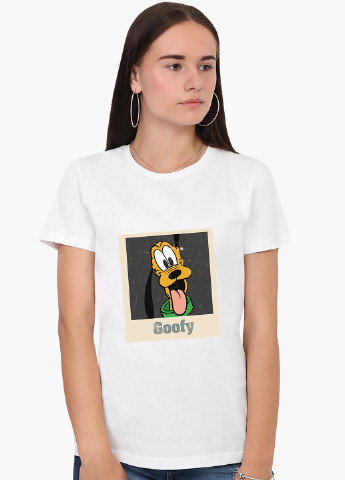 Футболка жіноча Гуфі Луні Тюнз (Goofy Looney Tunes) Білий (8976-2888) XXL MobiPrint - (228336197)