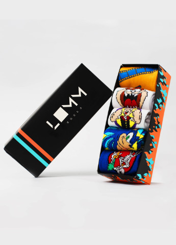 Подарунковий набір 5 пар шкарпеток у коробці Mult Mix box LOMM (251328800)