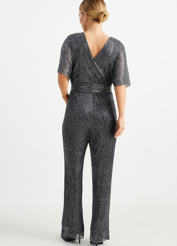 Комбинезон C&A комбинезон-брюки меланж тёмно-серый кэжуал, вечерний полиэстер