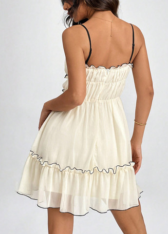 Кремова кежуал сукня а-силует SHEIN однотонна