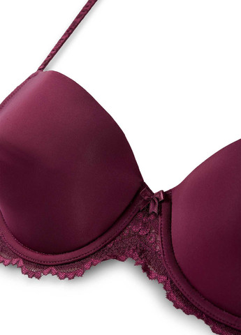 Бордовый балконет бюстгальтер C&A с косточками полиамид