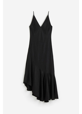 Черное вечернее, кэжуал платье H&M однотонное