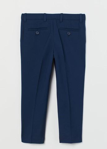 Темно-синие кэжуал демисезонные брюки зауженные, прямые H&M
