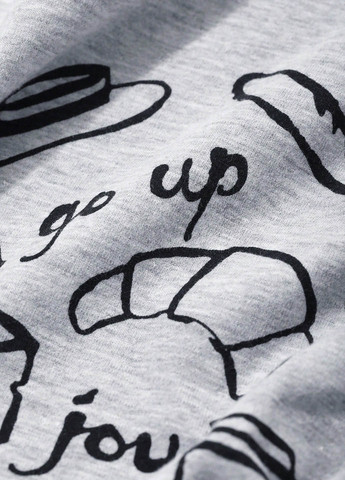 Сірий літній комплект (футболка, шорти) SHEIN