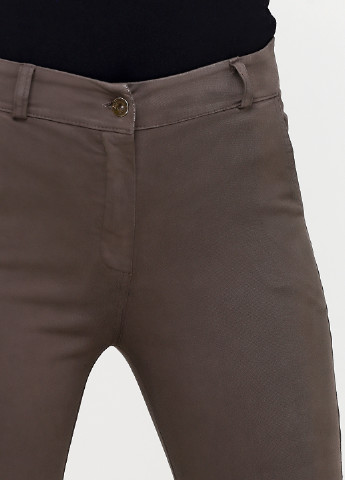 Коричневые кэжуал демисезонные зауженные брюки Made in Italy