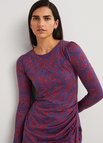 Комбінована кежуал сукня на запах Boden з малюнком