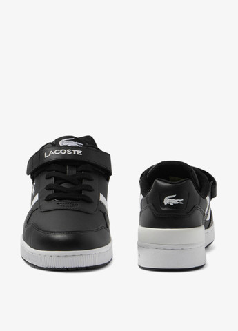 Черные демисезонные кроссовки Lacoste T-Clip Velcro