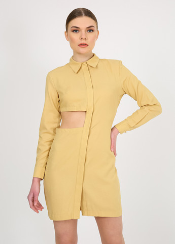 Гірчична кежуал сукня сукня-сорочка Vicolo однотонна