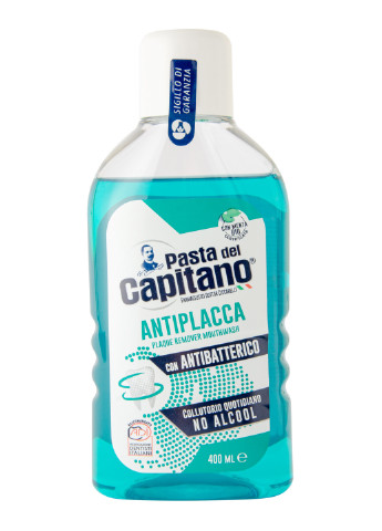 Ополискувач ротовой полости Antiplacca против налета 400 мл Pasta del Capitano (254969057)