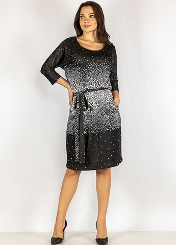 Темно-сіра кежуал сукня Time of Style з абстрактним візерунком