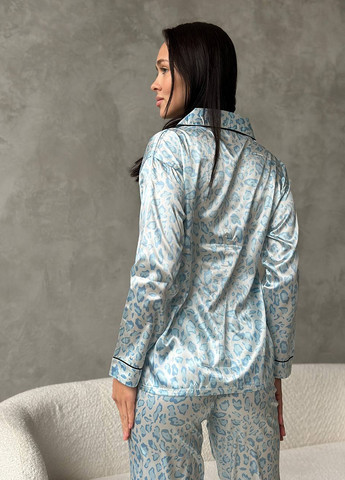 Блакитна всесезон піжама (сорочка, штани) сорочка + брюки NOVA VEGA