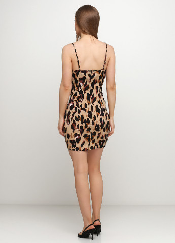 Коричневое кэжуал платье платье-майка Missguided леопардовый