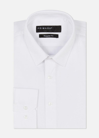 Белая кэжуал, классическая рубашка однотонная Primark