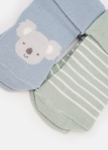 Комбіновані шкарпетки (2 пари) C&A смужки всесезон (338614407)