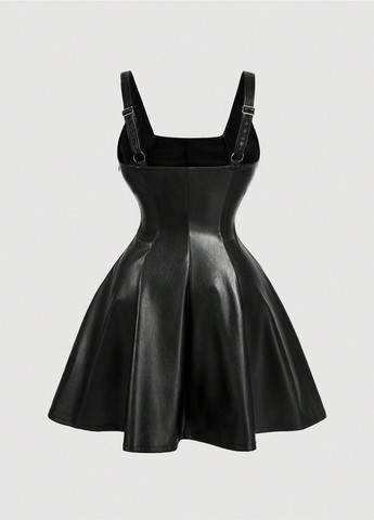 Чорна кежуал сукня SHEIN однотонна