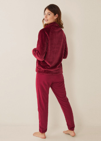 Бордовая всесезон пижама (свитшот, брюки) лонгслив + брюки Women'secret