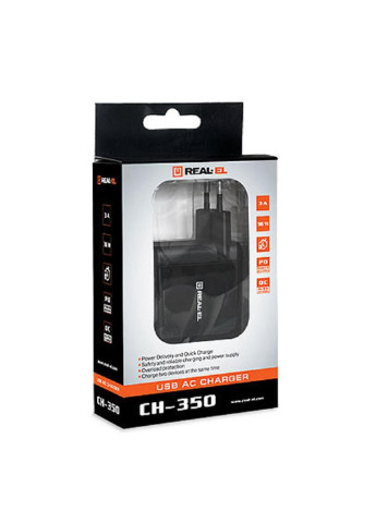 Зарядное устройство (EL123160017) Real-El CH-350 black (253507469)