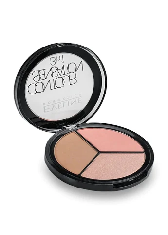 Палітра для макіяжу обличчя 3в1 02-Peach Beige Eveline (227516596)