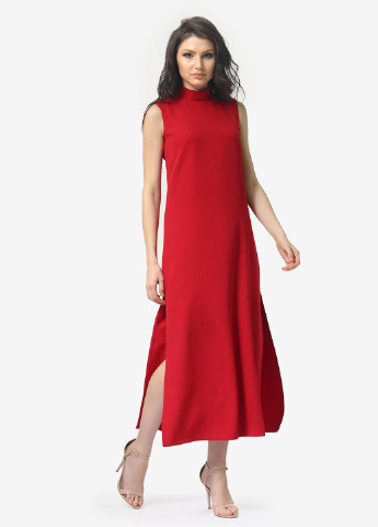 Красное кэжуал платье Anette однотонное