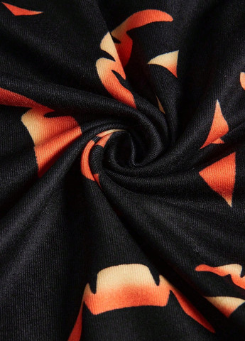 Черное кэжуал платье клеш SHEIN с рисунком