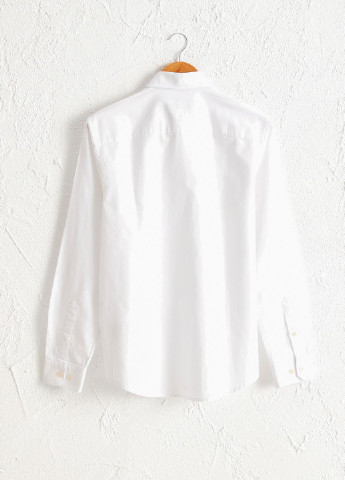 Белая классическая рубашка однотонная LC Waikiki