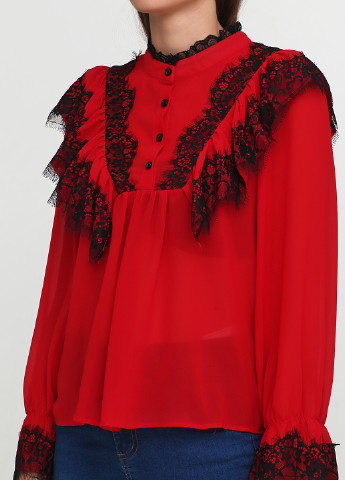 Темно-красная демисезонная блуза Andrewj