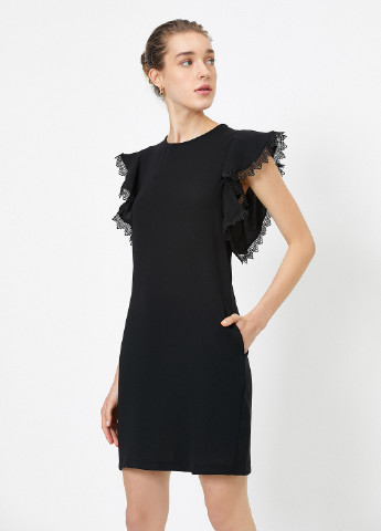 Чорна кежуал плаття, сукня футляр KOTON однотонна