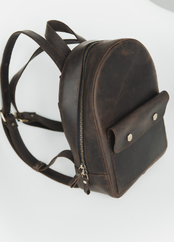 Стильный женский мини-рюкзак ручной работы коньячного цвета из натуральной кожи с легким матовым эффектом Boorbon (253702453)