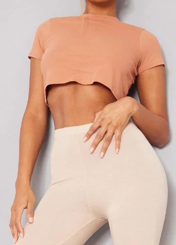 Песочные демисезонные леггинсы PrettyLittleThing