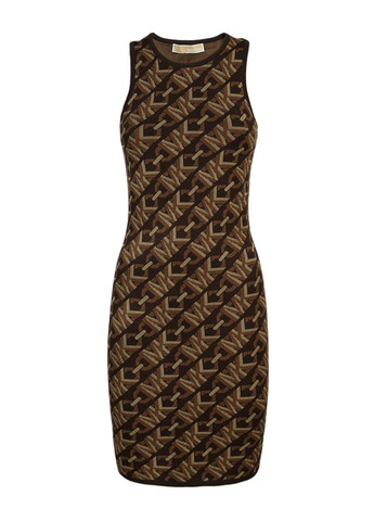Коричнева кежуал сукня силуетна Michael Kors з абстрактним візерунком