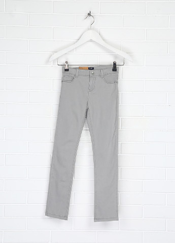 Светло-серые кэжуал демисезонные зауженные брюки Kiabi