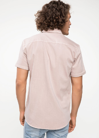 Светло-розовая кэжуал рубашка DeFacto с коротким рукавом