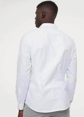 Белая рубашка однотонная H&M